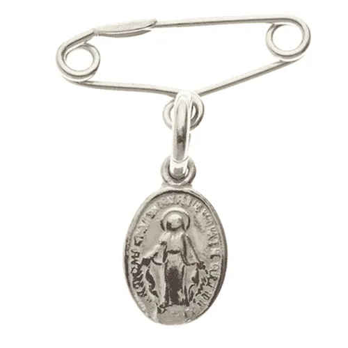 08mm tiny Silver Miraculous Medal