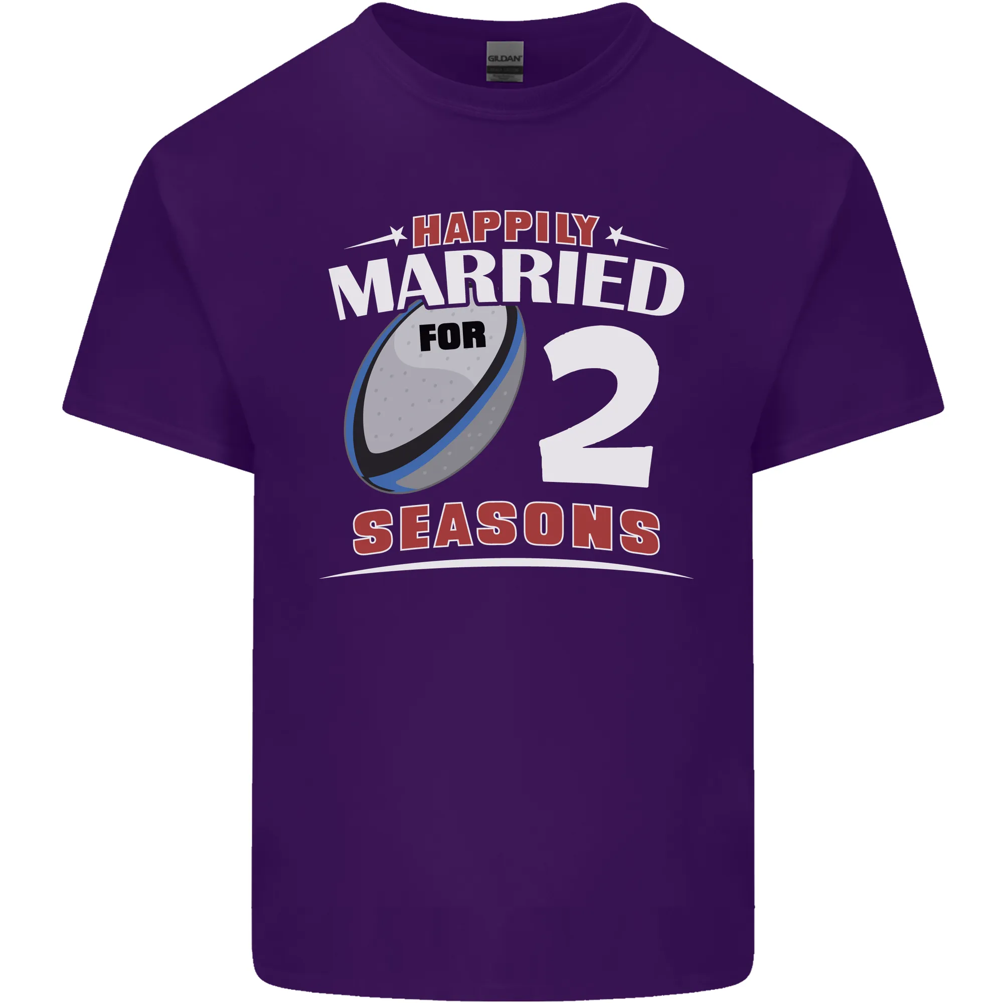 2 Year Wedding Anniversary 2nd Rugby Mens Light Cotton T-Shirt