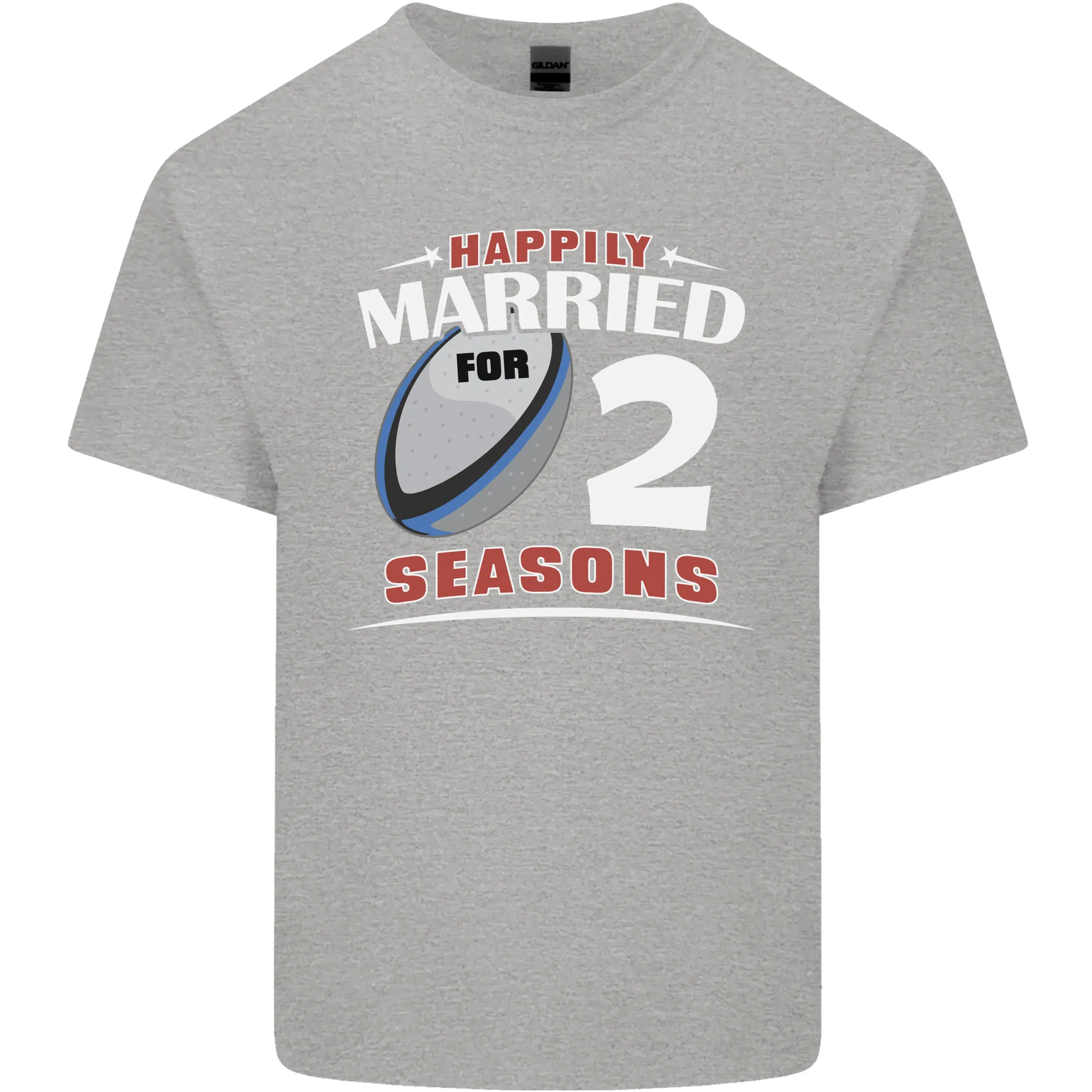 2 Year Wedding Anniversary 2nd Rugby Mens Light Cotton T-Shirt