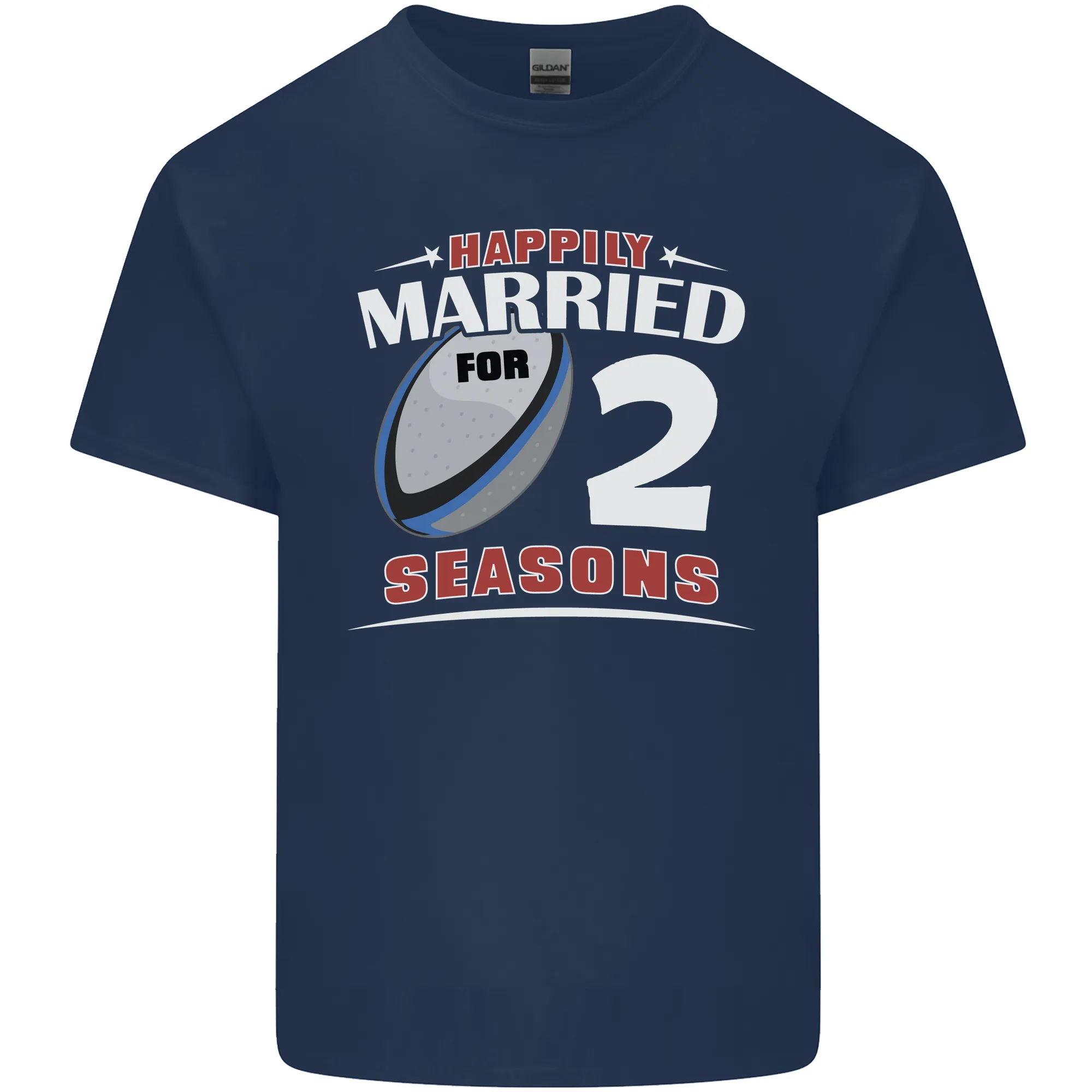 2 Year Wedding Anniversary 2nd Rugby Mens Light Cotton T-Shirt