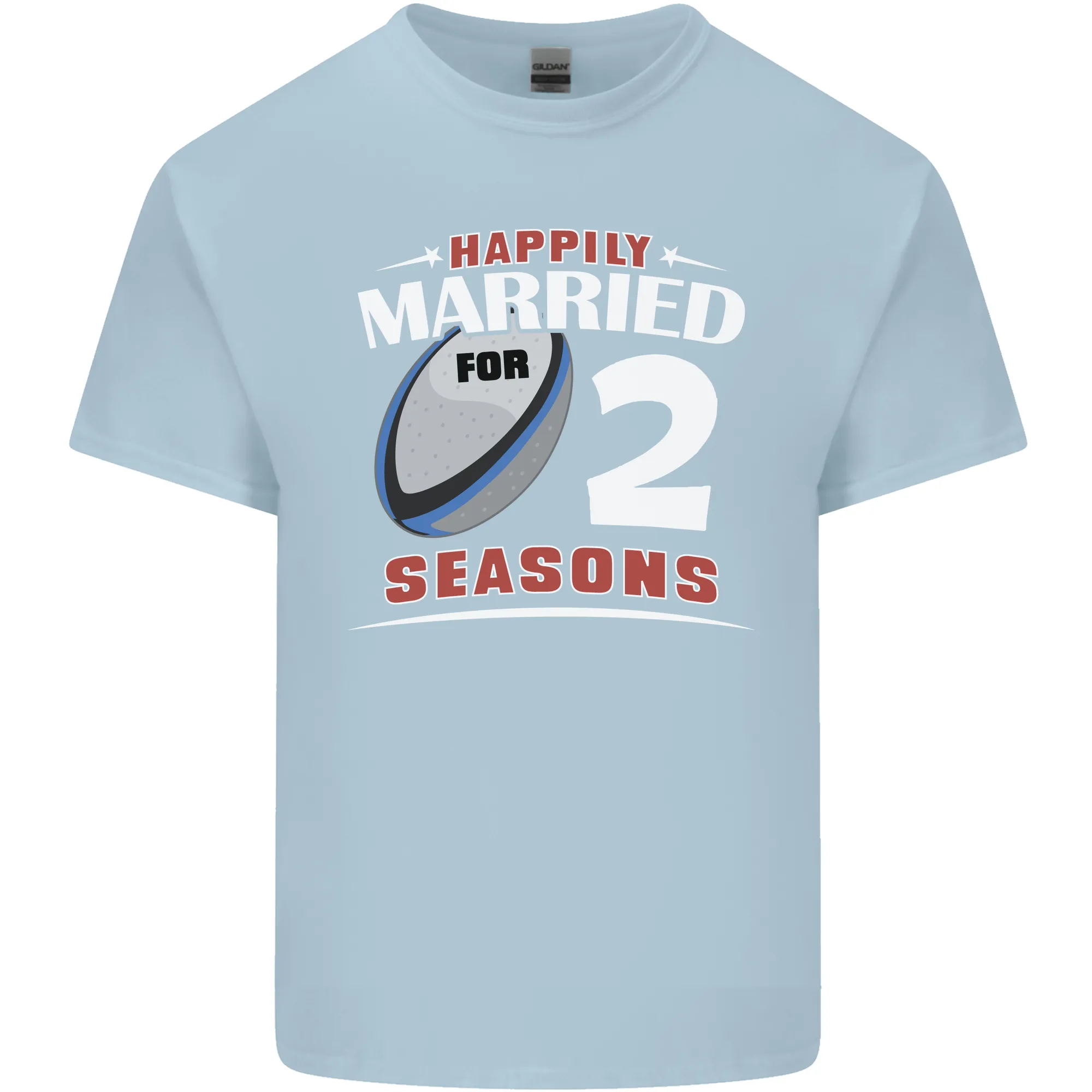 2 Year Wedding Anniversary 2nd Rugby Mens Light Cotton T-Shirt