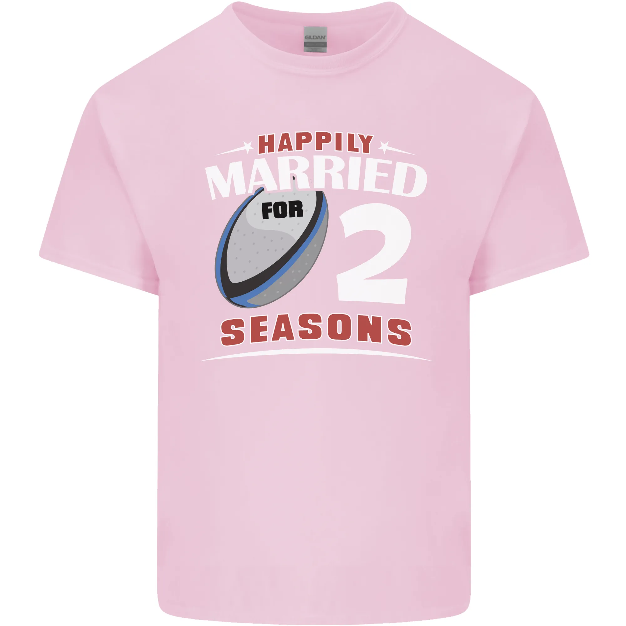 2 Year Wedding Anniversary 2nd Rugby Mens Light Cotton T-Shirt