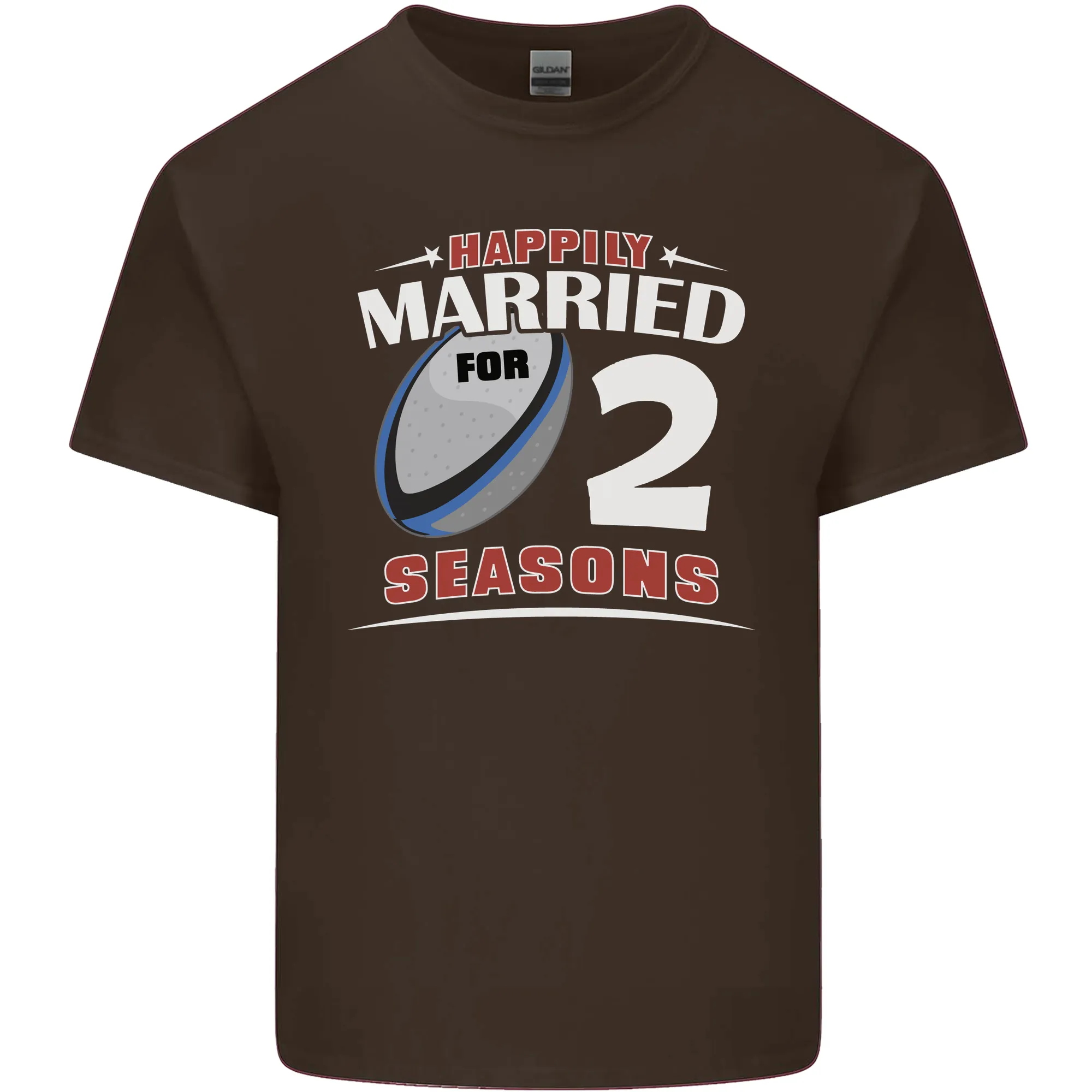 2 Year Wedding Anniversary 2nd Rugby Mens Light Cotton T-Shirt