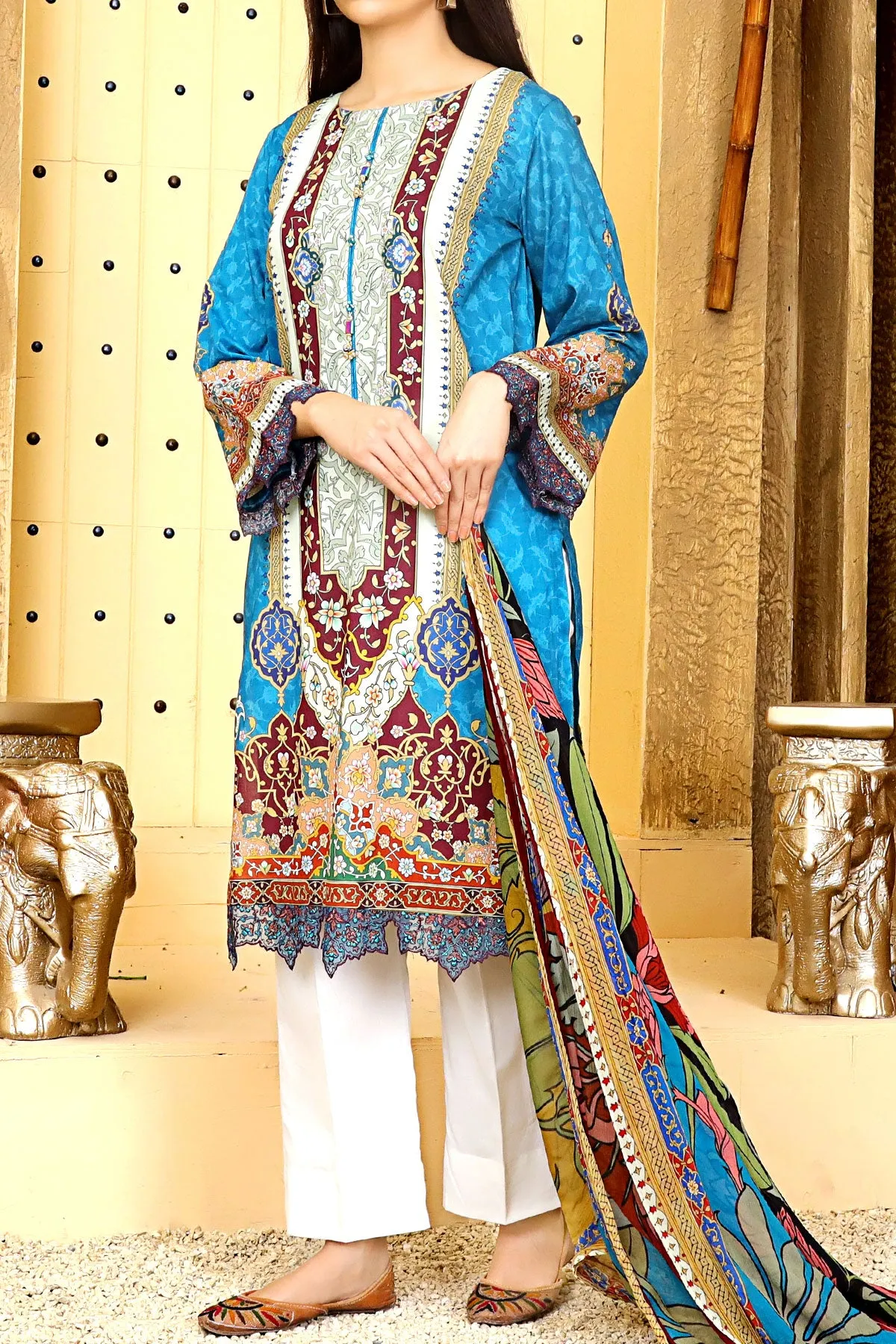 3 PIECE DIGITAL PRINT LAWN| DPC-209