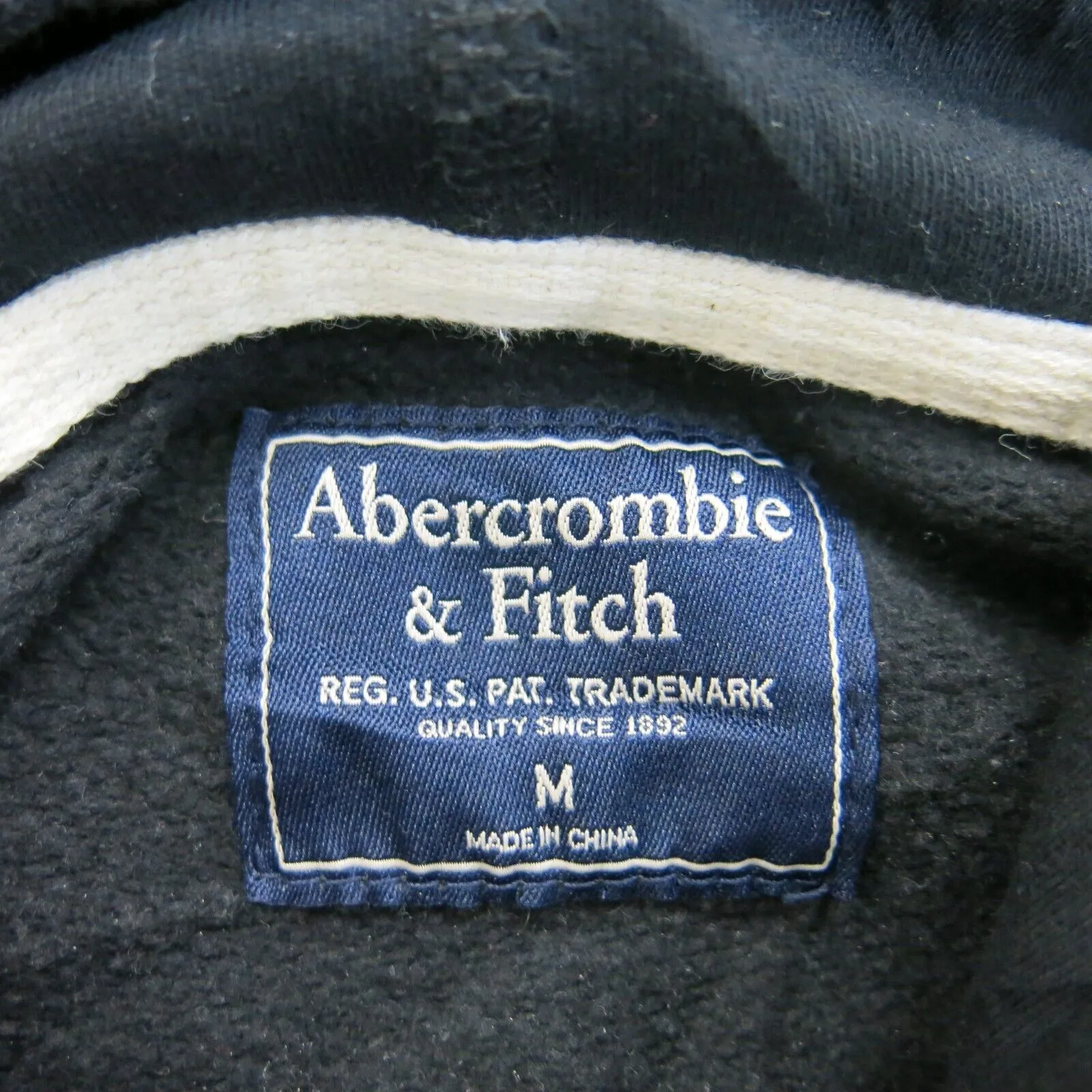 Abercrombie & Fitch Hoodie Mens M Black Pullover Sweatshirt Lightweight Outdoor