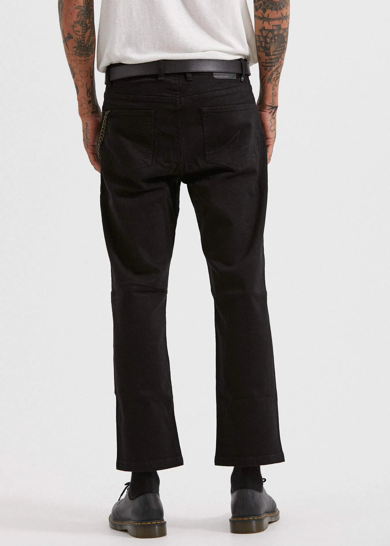 Afends Mens Ninety Twos - Denim Relaxed Fit Jeans - Black