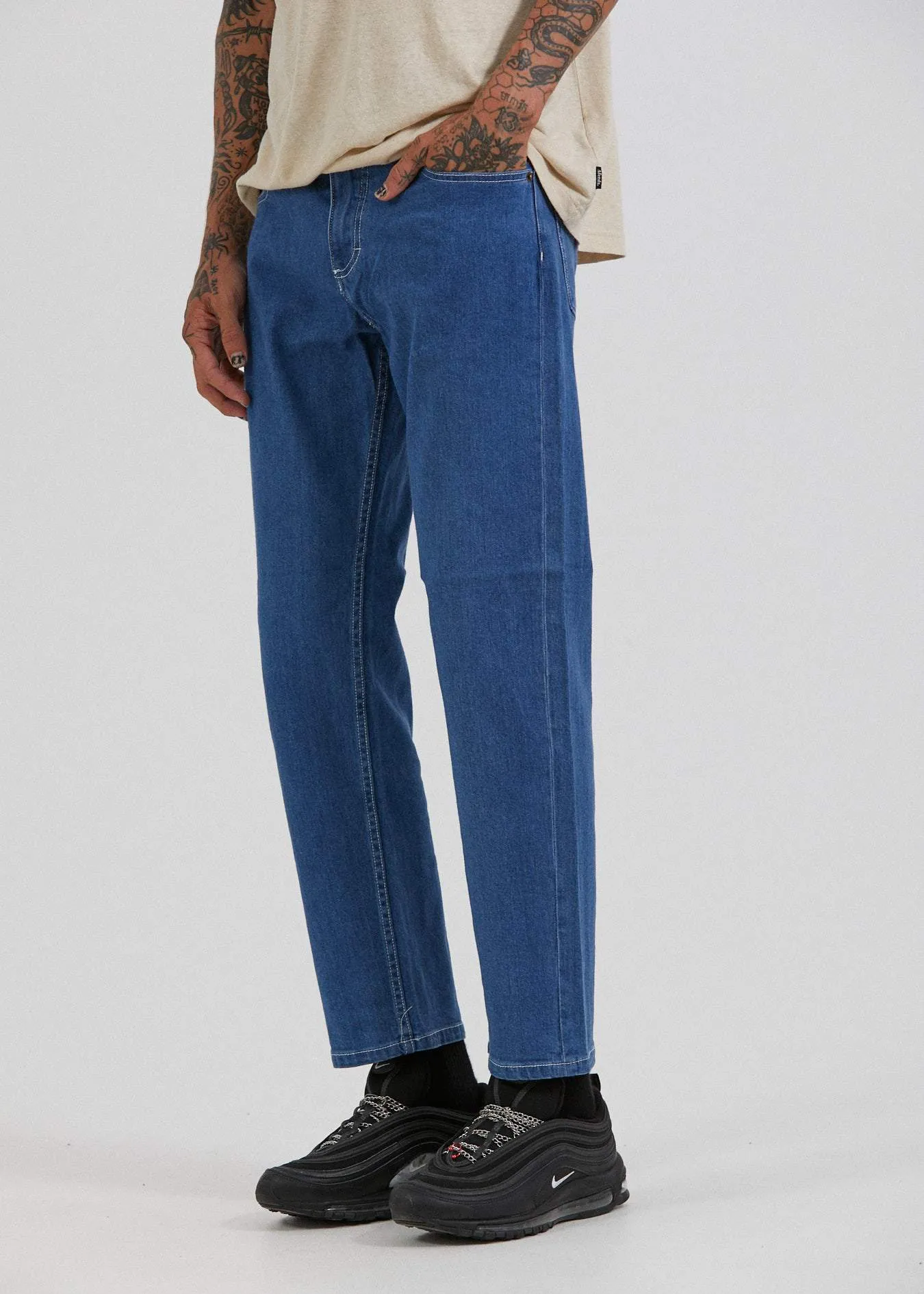 Afends Mens Ninety Twos - Relaxed Fit Denim Jeans