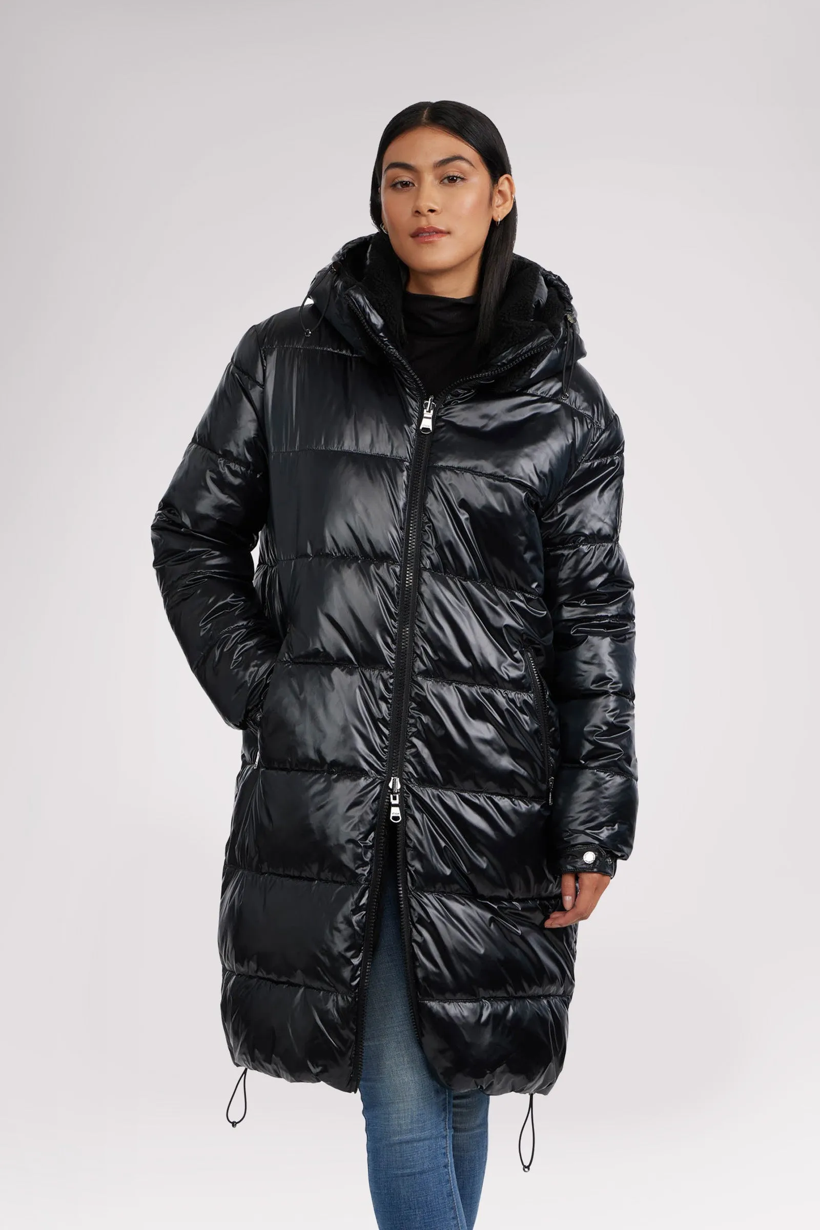 Alsephina Women's Reversible Long Puffer Jacket