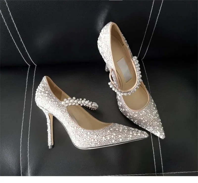 Amozae-- 2024 Spring New Ladies Pointed Toe Flat Shoes Diamond Decoration Single Shoes