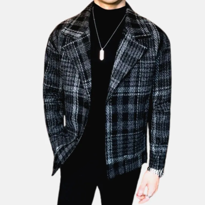 Antonio Retro Black Plaid Jacket