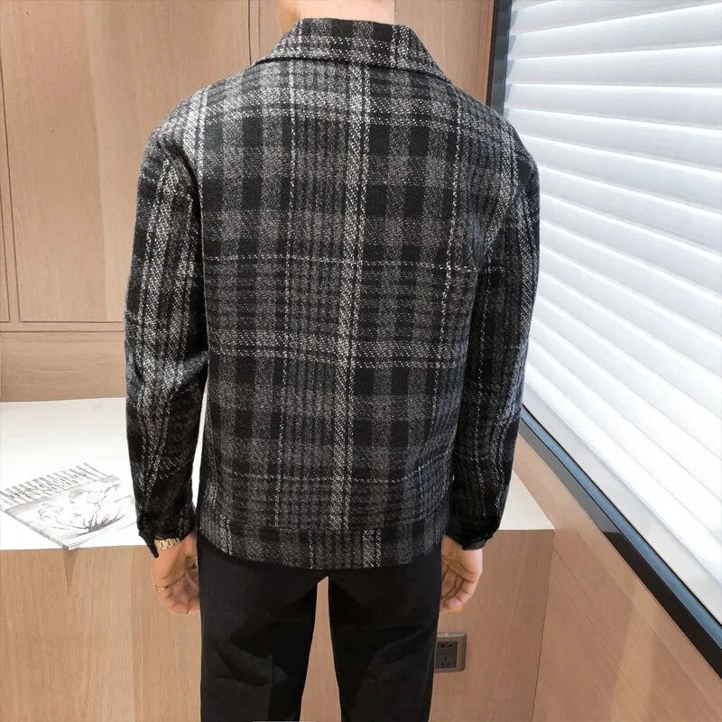 Antonio Retro Black Plaid Jacket