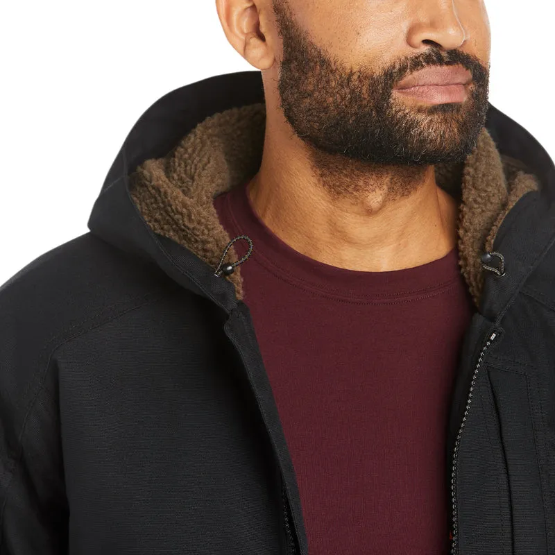 'Ariat' Rebar DuraCanvas Sherpa Lined Jacket - Black