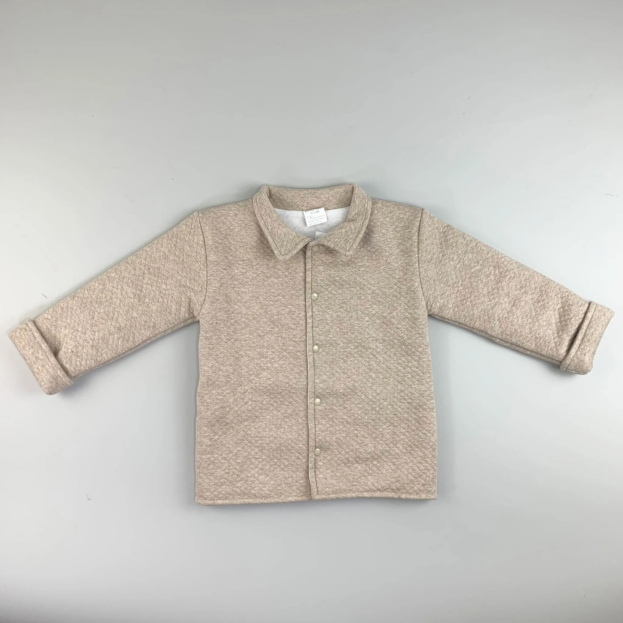 Baby Boys Beige Quilted Winter Coat - Little Nosh