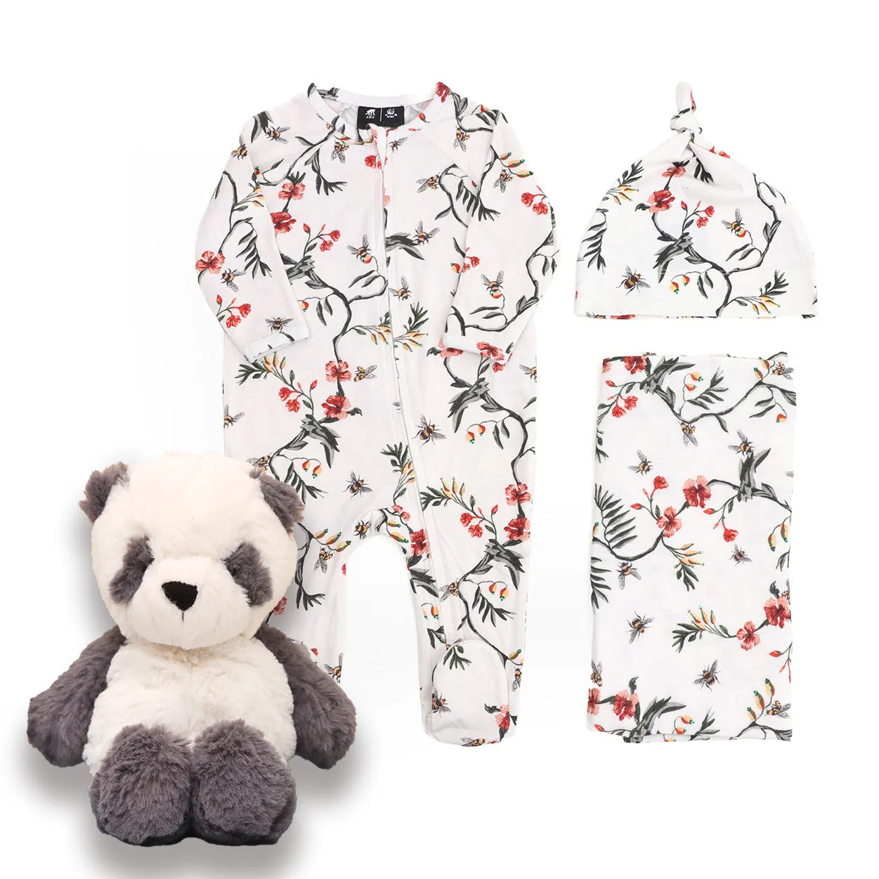 Baby Romper and Panu Panda Set