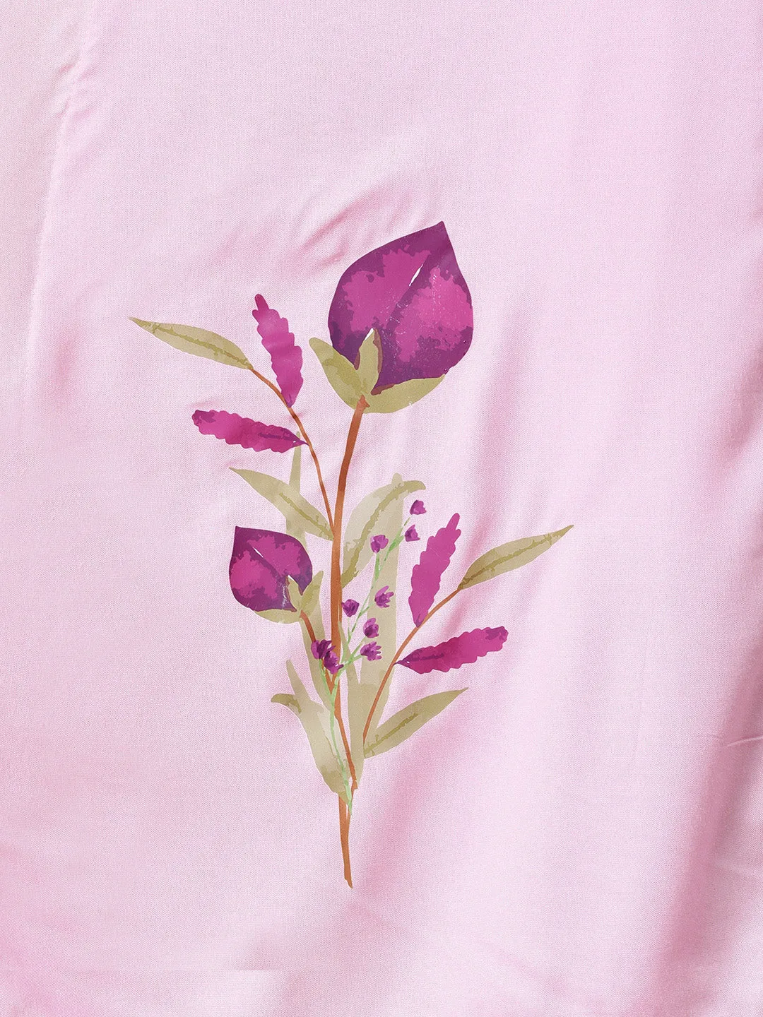 BabyPink Rayon MandarinKurta - PurpleBuds