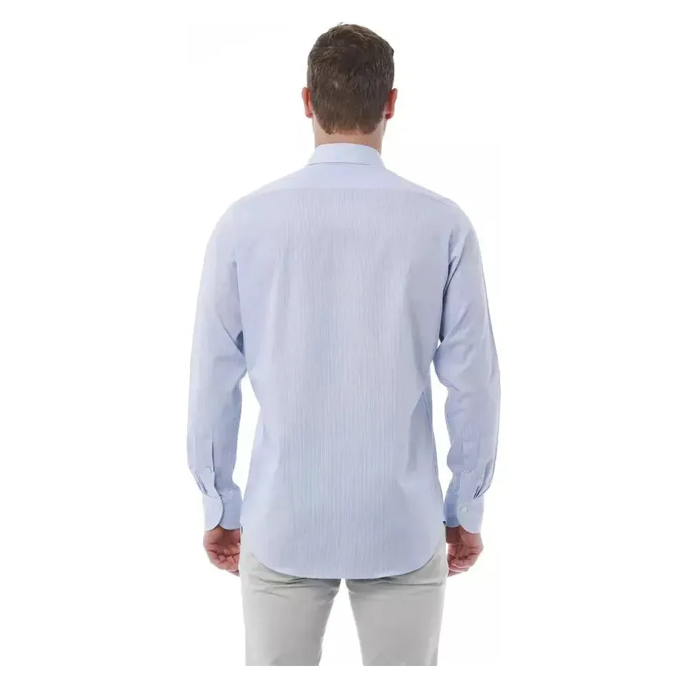 Bagutta Light Blue Cotton Men Shirt