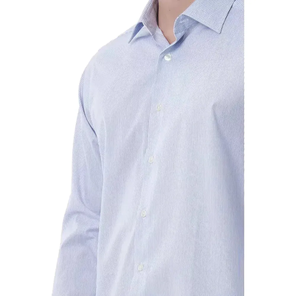 Bagutta Light Blue Cotton Men Shirt