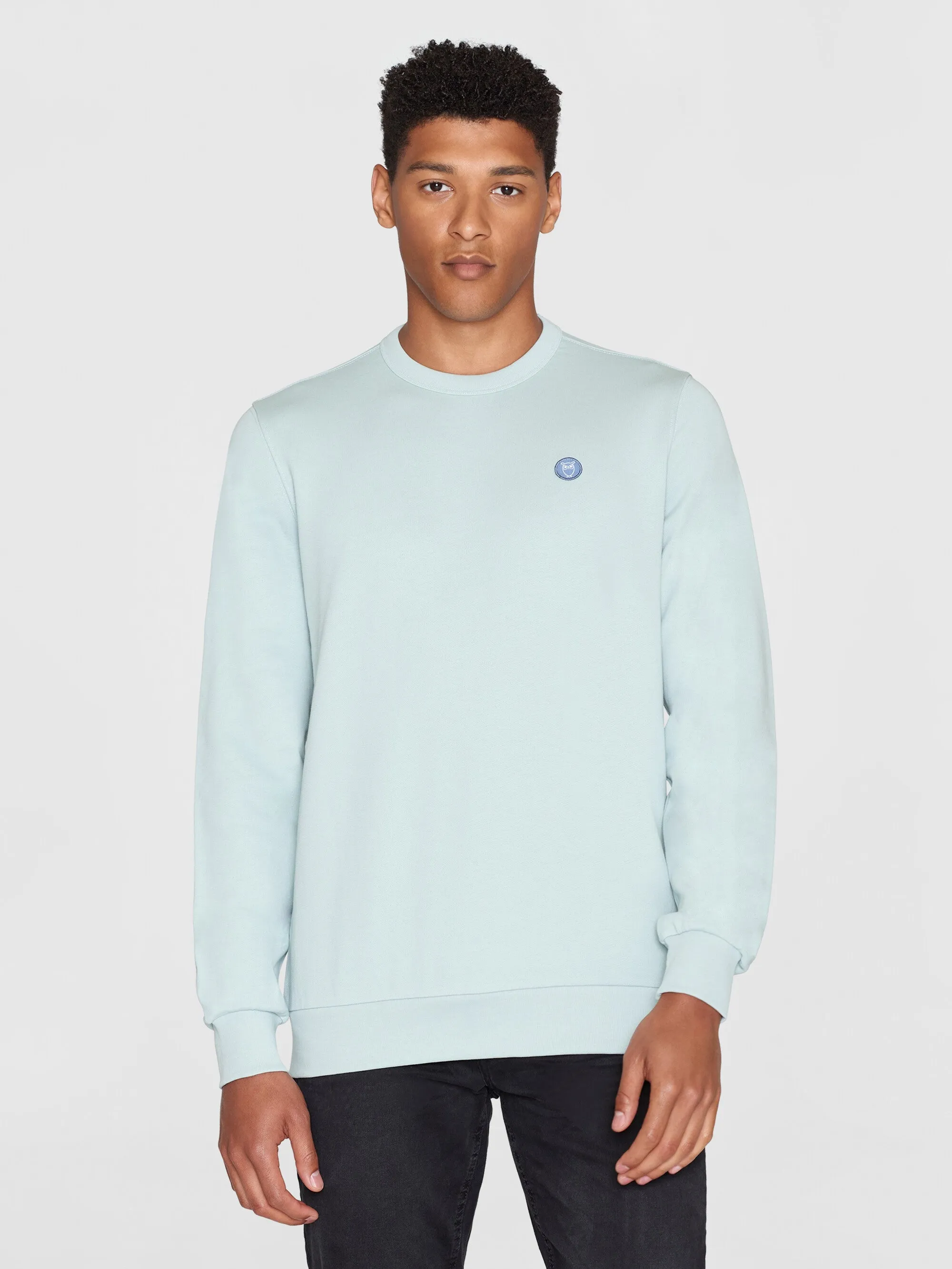 Basic badge sweat - Gray Mist