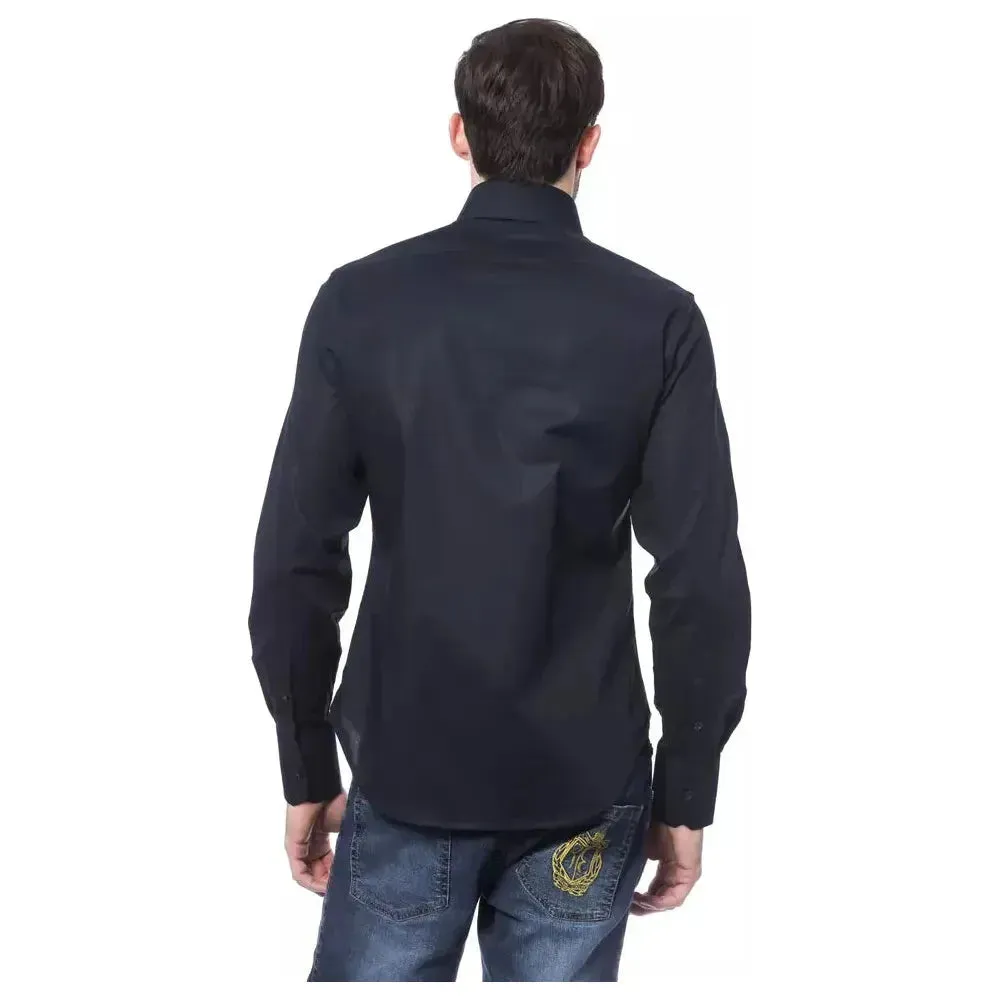 Billionaire Italian Couture Blue Cotton Men Shirt