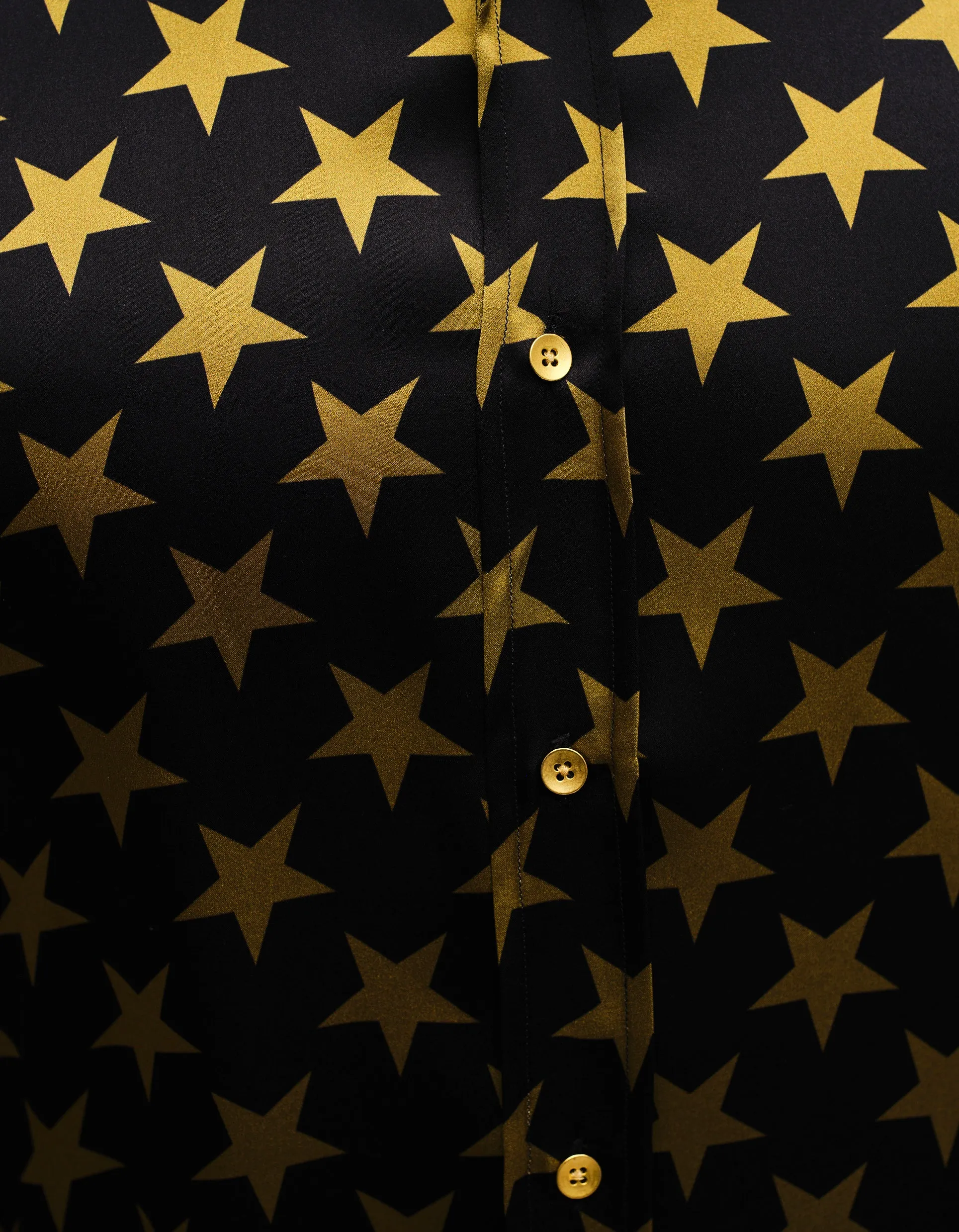 Black & Gold Stars Silk Shirt GOLD COLLECTION