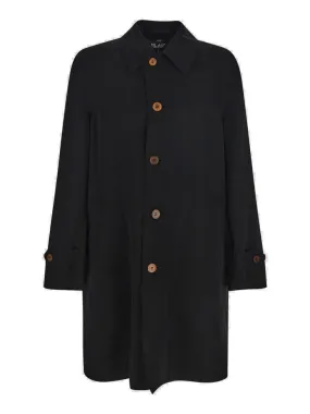 Black Comme des Garçons Button-Down Coat