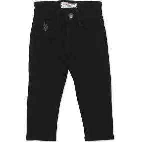 Black Mid Rise Slim Fit Clean Look Jeans