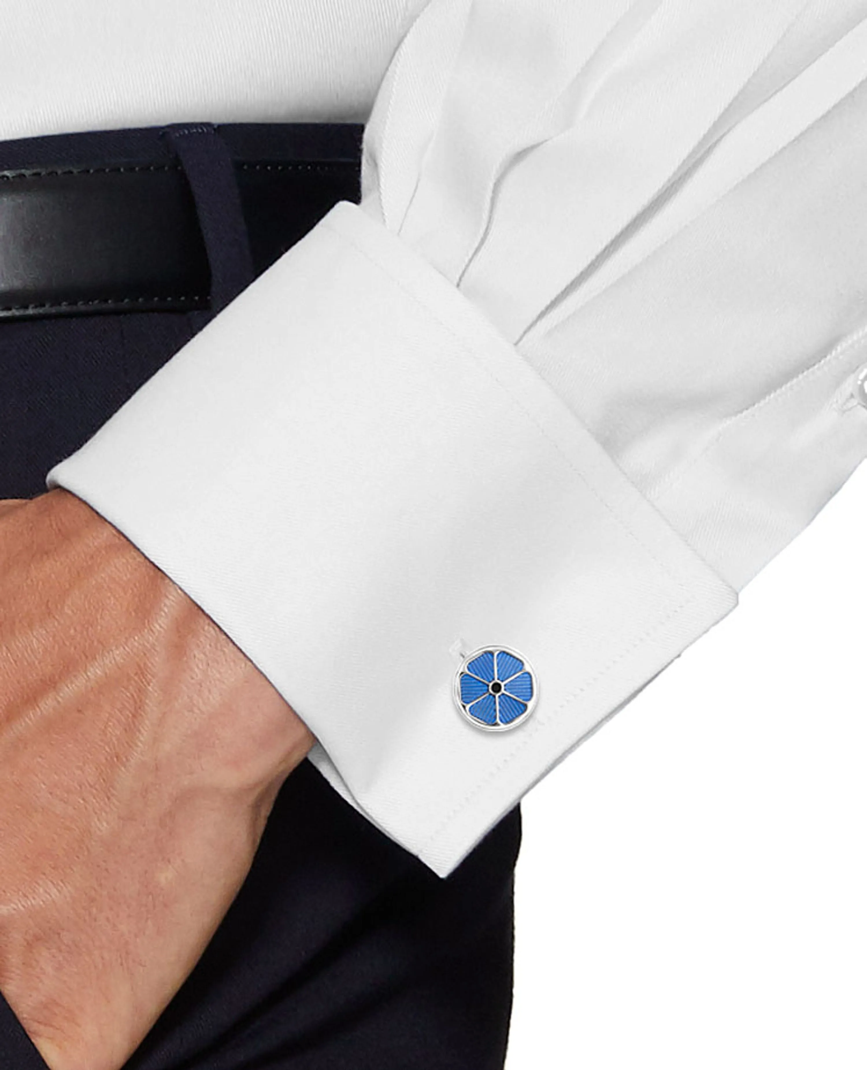 Blue Flower Cufflinks