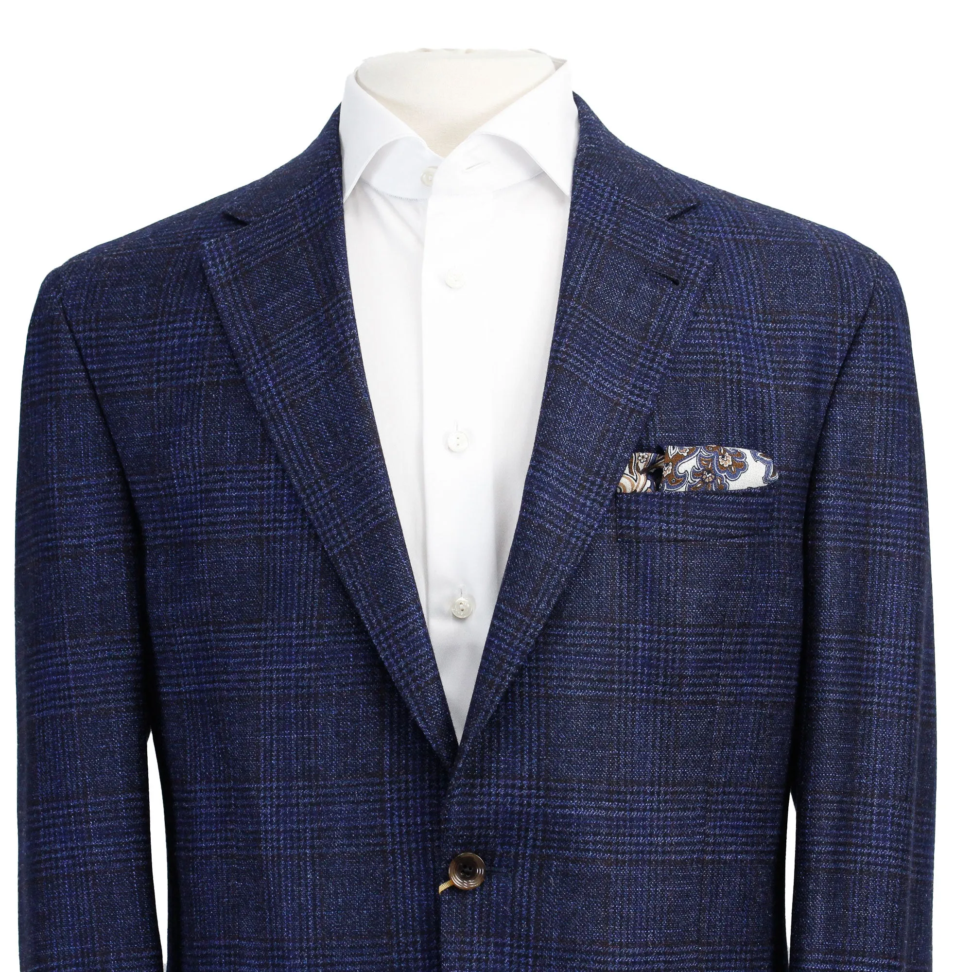 Blue Prince of Wales Check McAllen Contemporary Fit Sport Coat - Jack Victor