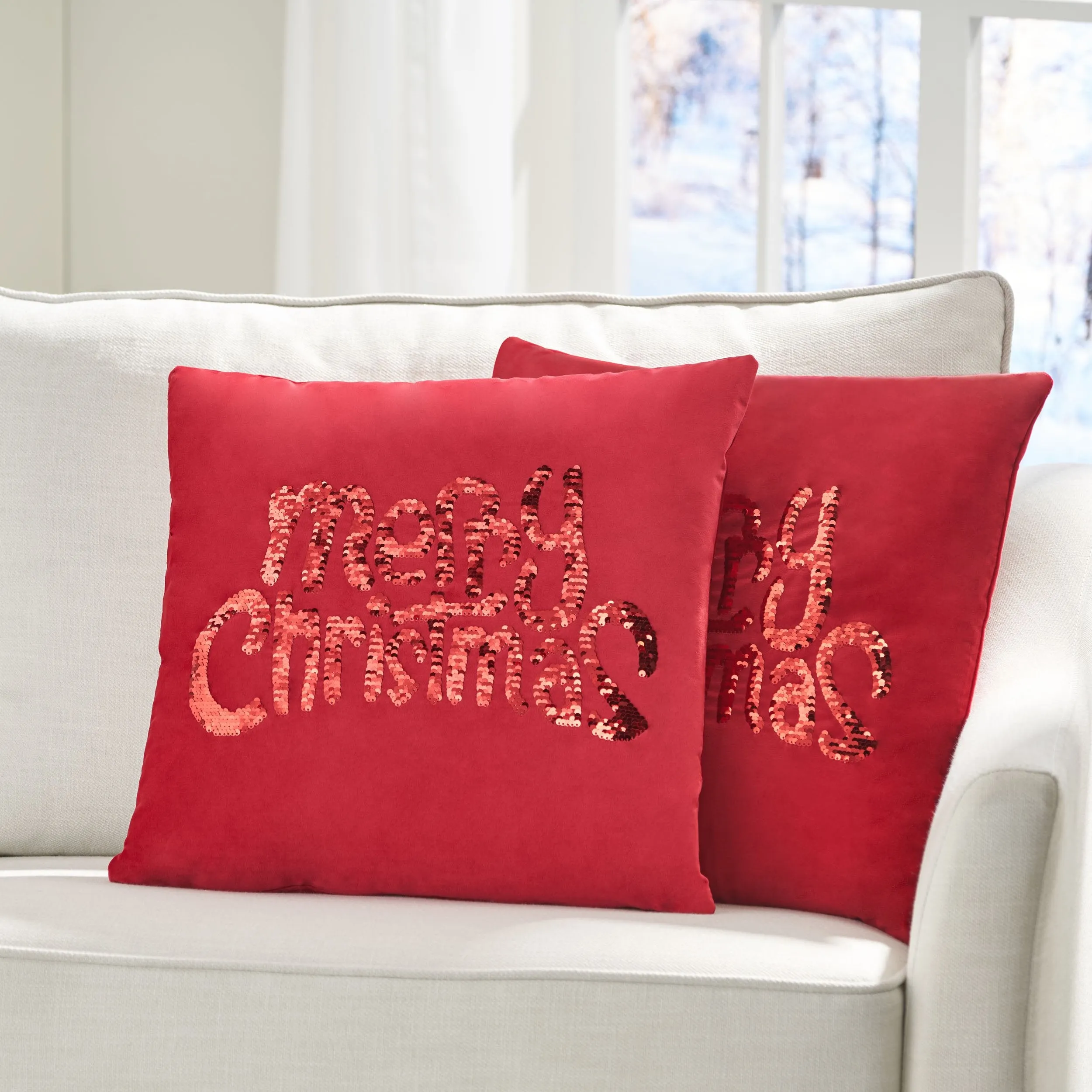 Bolivar Glam Velvet Christmas Throw Pillow Cover