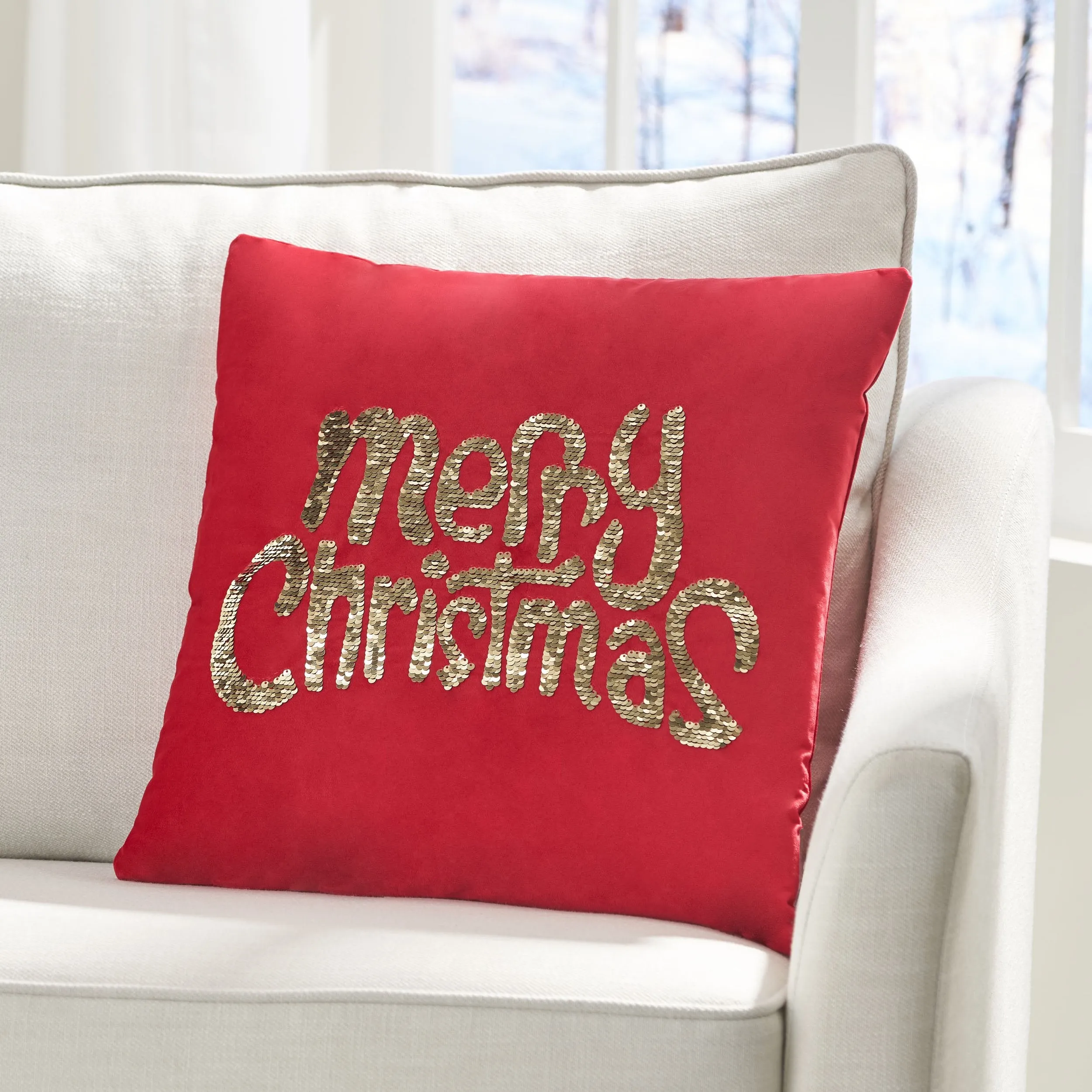 Bolivar Glam Velvet Christmas Throw Pillow Cover