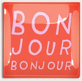 Bonjour! Decoupage Tray