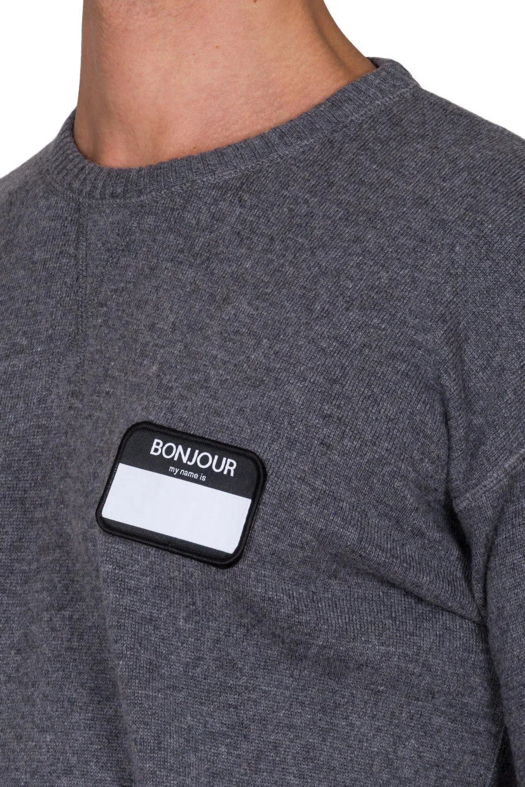 Bonjour Patch Oversized Crewneck