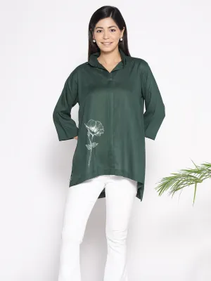 Bottlegreen Rayon ShirtTop - Gloriosa