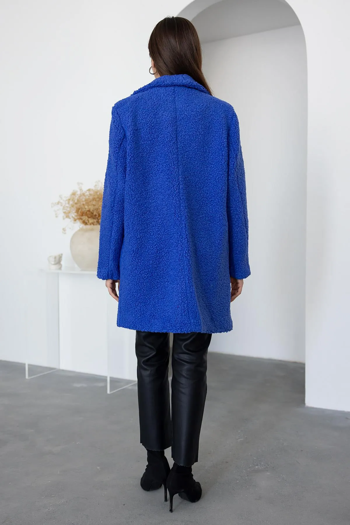 Boucle Short Coat - BLUE