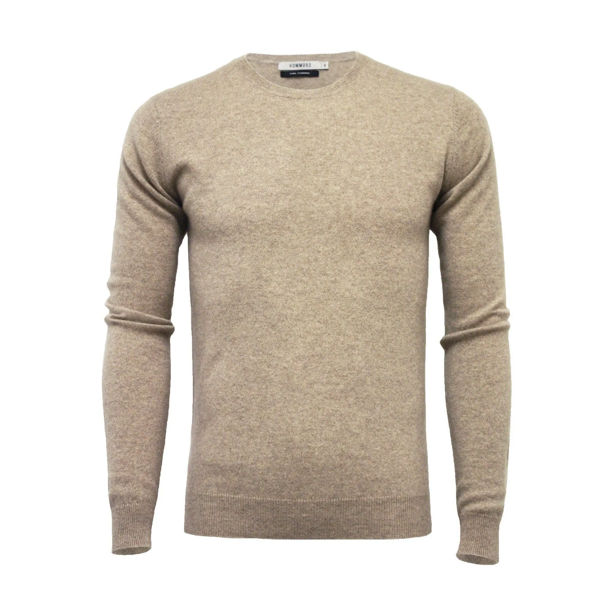 Camel Cashmere Crew Neck Sweater