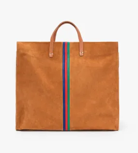 Camel Suede Simple Tote