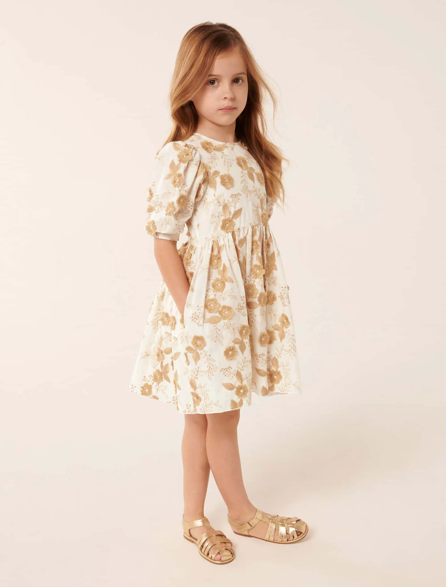 Camille Puff Sleeve Girls Dress