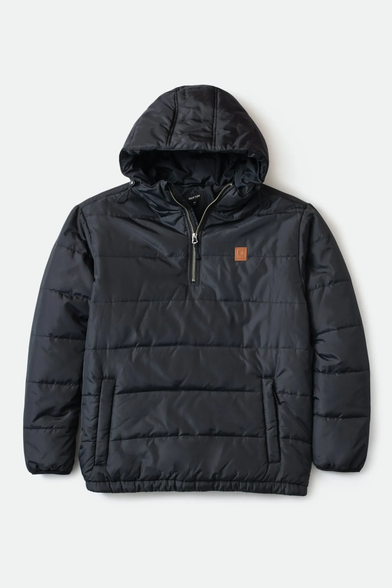 Cass 1/2 Zip Hooded Puffer Jacket - Black