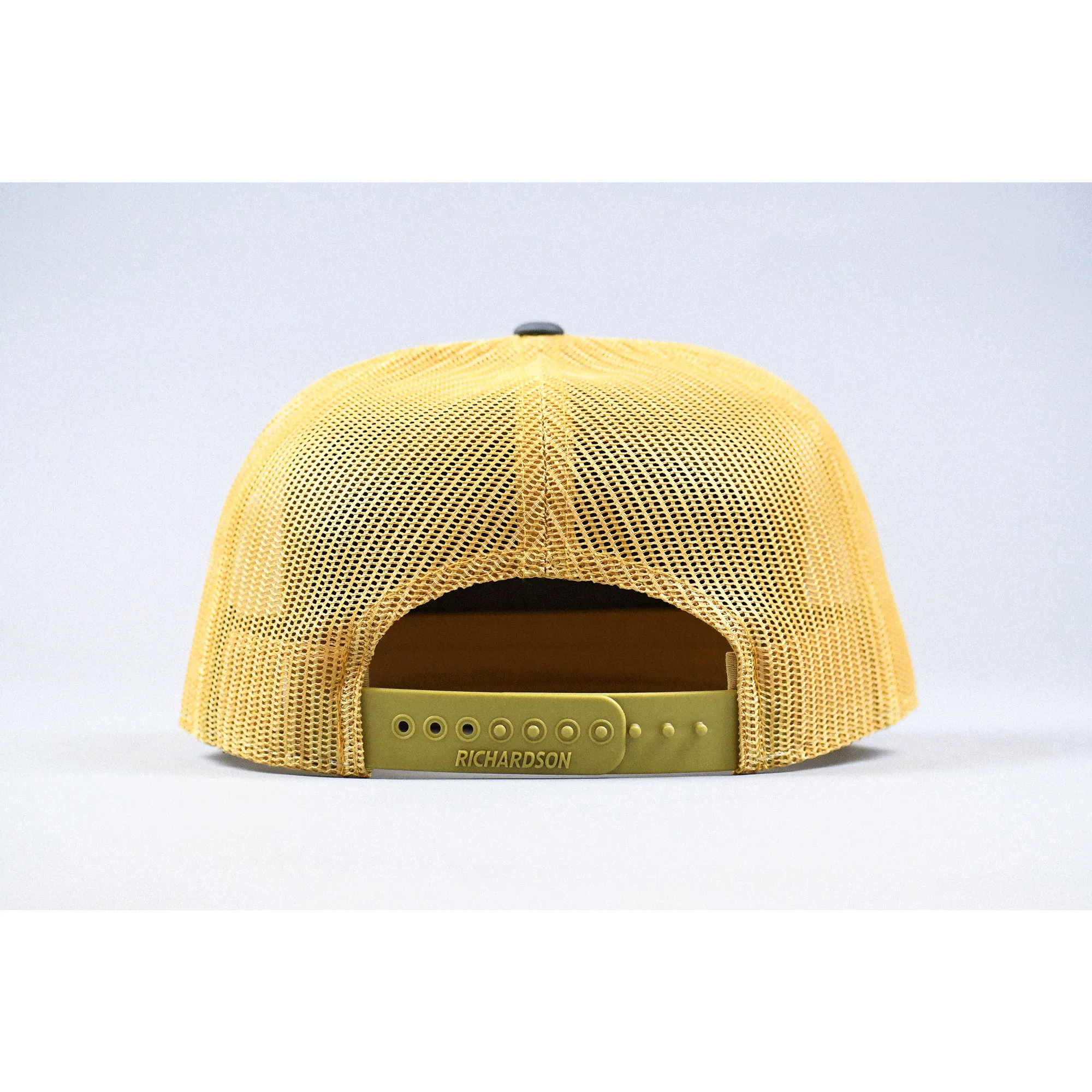 Charcoal & Gold Leather Patch Cap