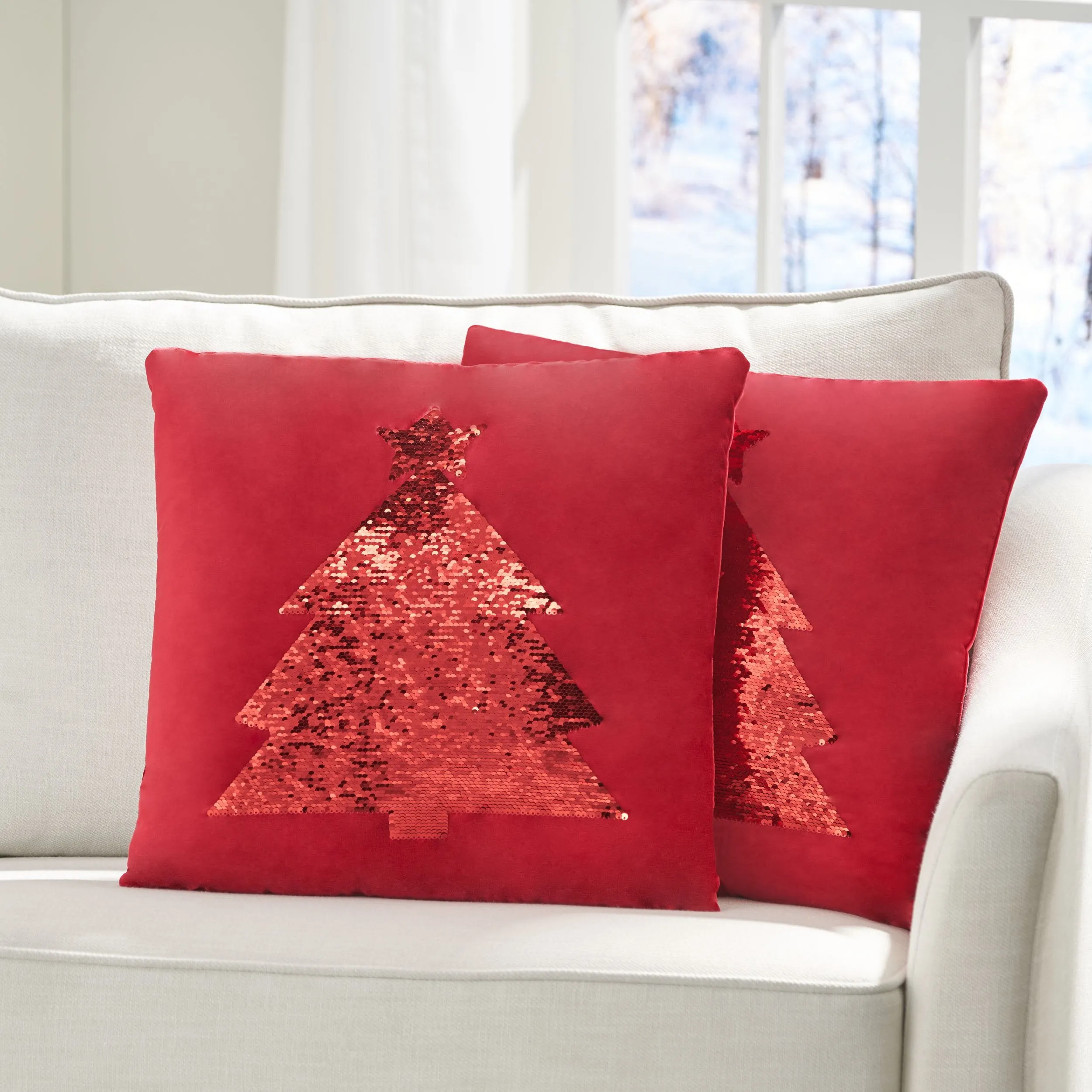 Cibola Glam Velvet Christmas Throw Pillow Cover