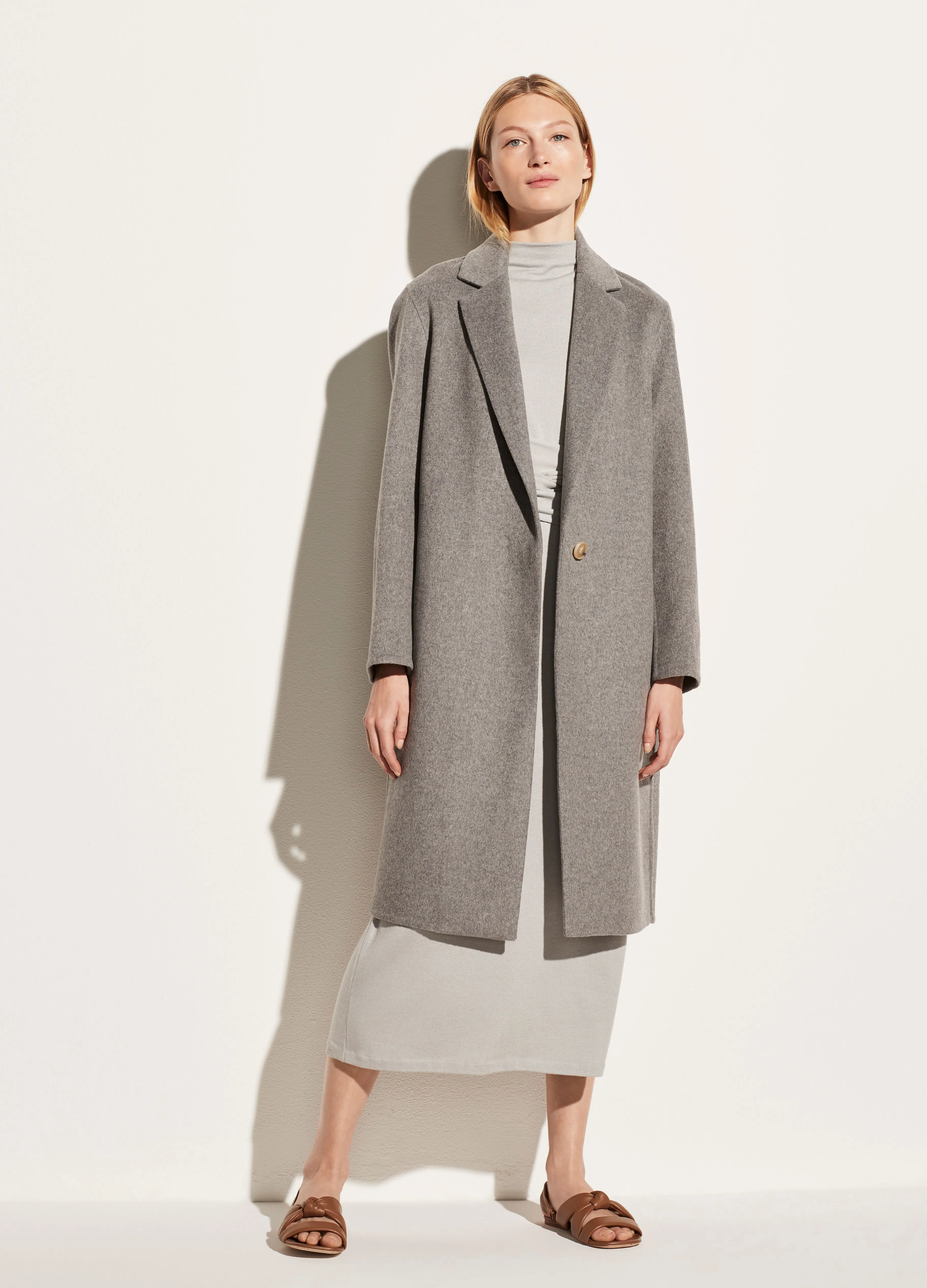 Classic Coat in Medium Heather Grey