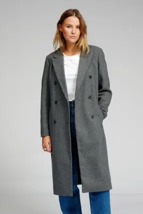 Classic Wool Coat - Dark Grey Melange