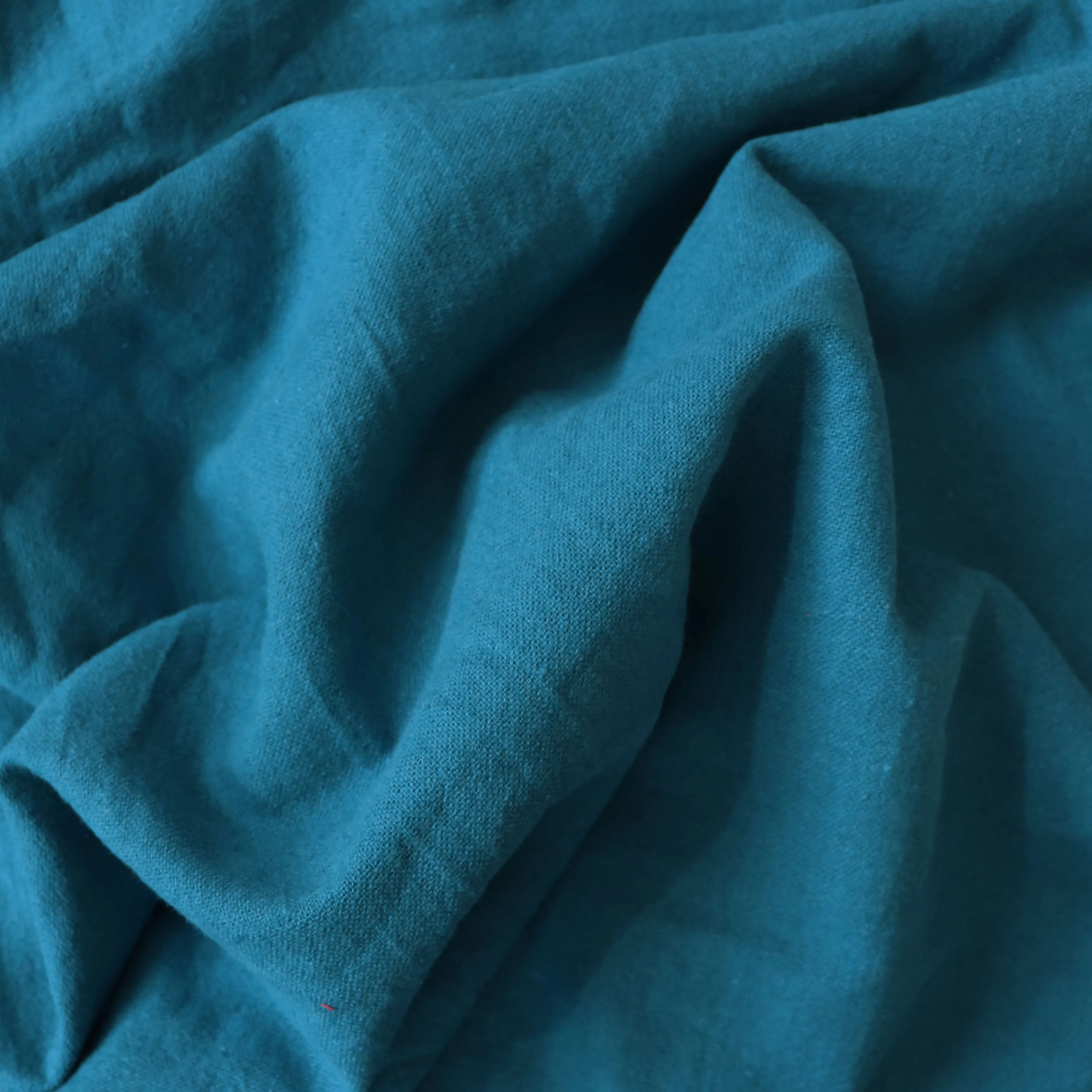 Cotton Linen Blend - Viridian Blue