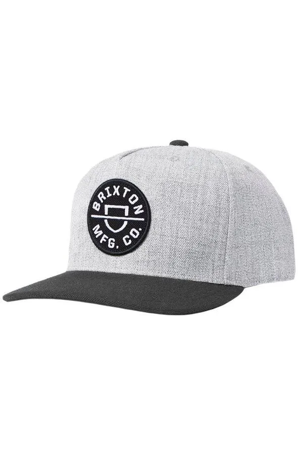 Crest C MP Snapback // Heather Grey & Black