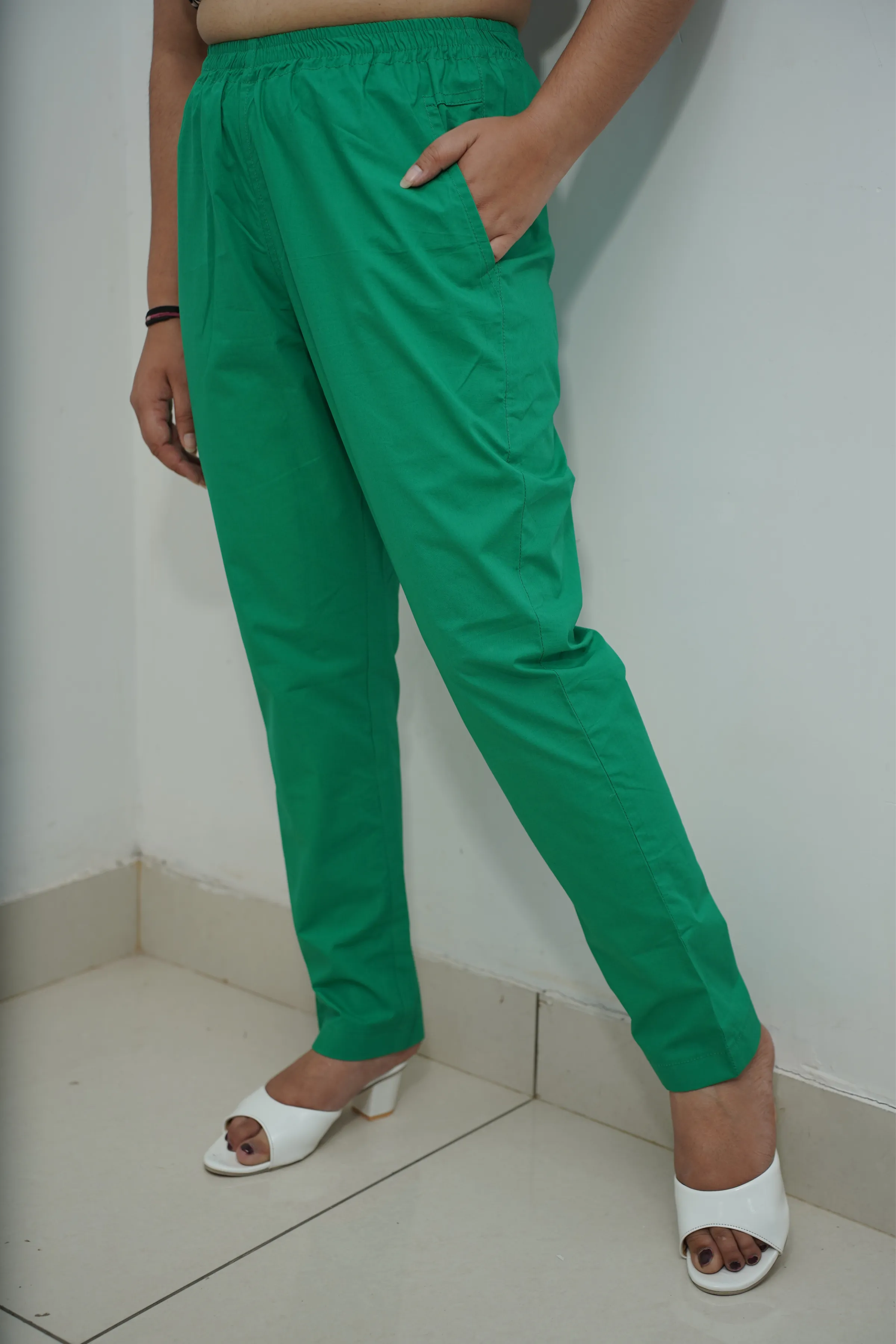 Dark Green Cotton Kurti Pant