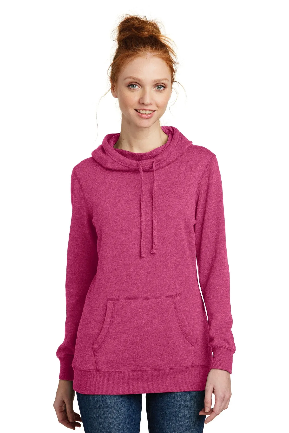 District ® Women's Lightweight Fleece Hoodie. DM493