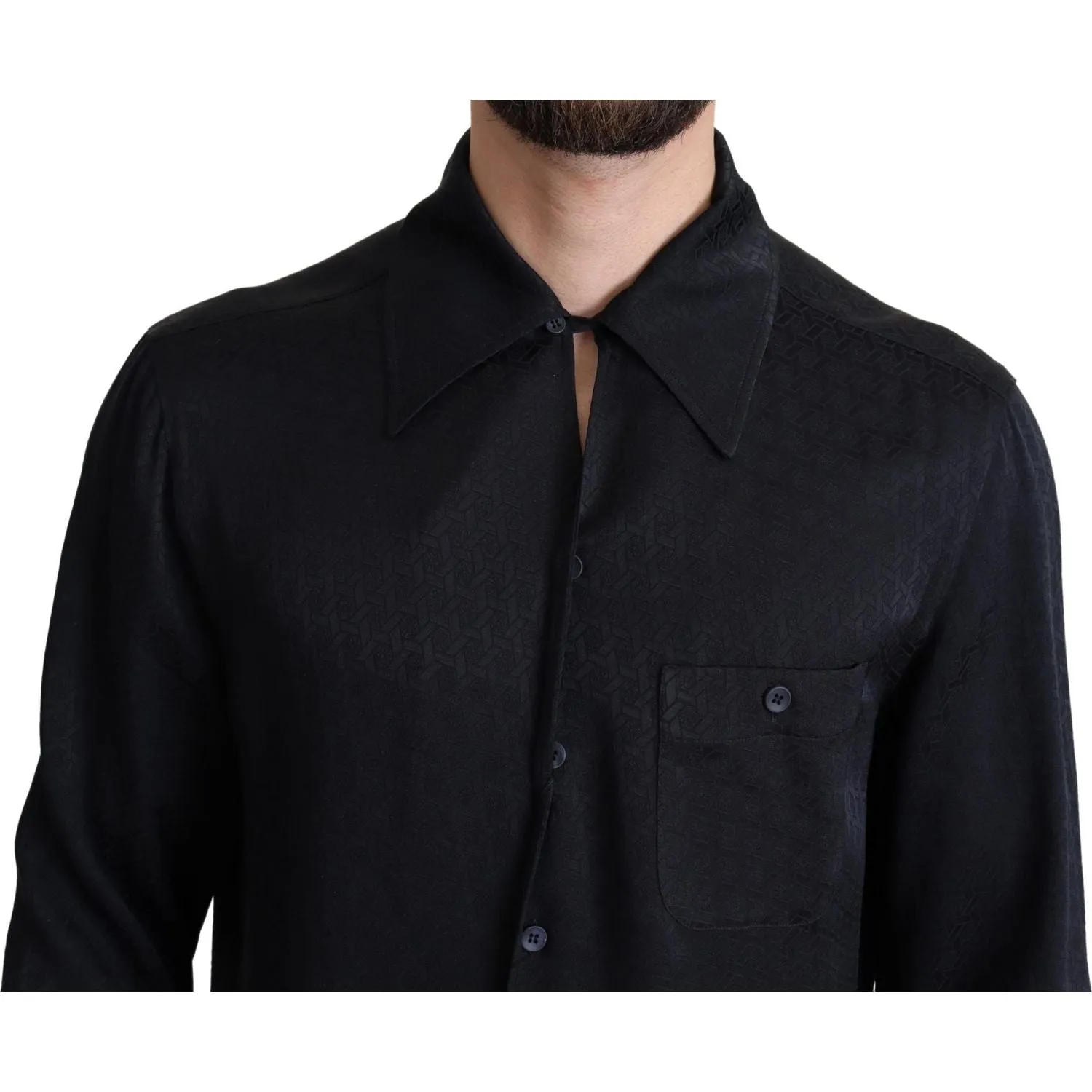 Dolce & Gabbana Elegant Jacquard Silk Casual Shirt