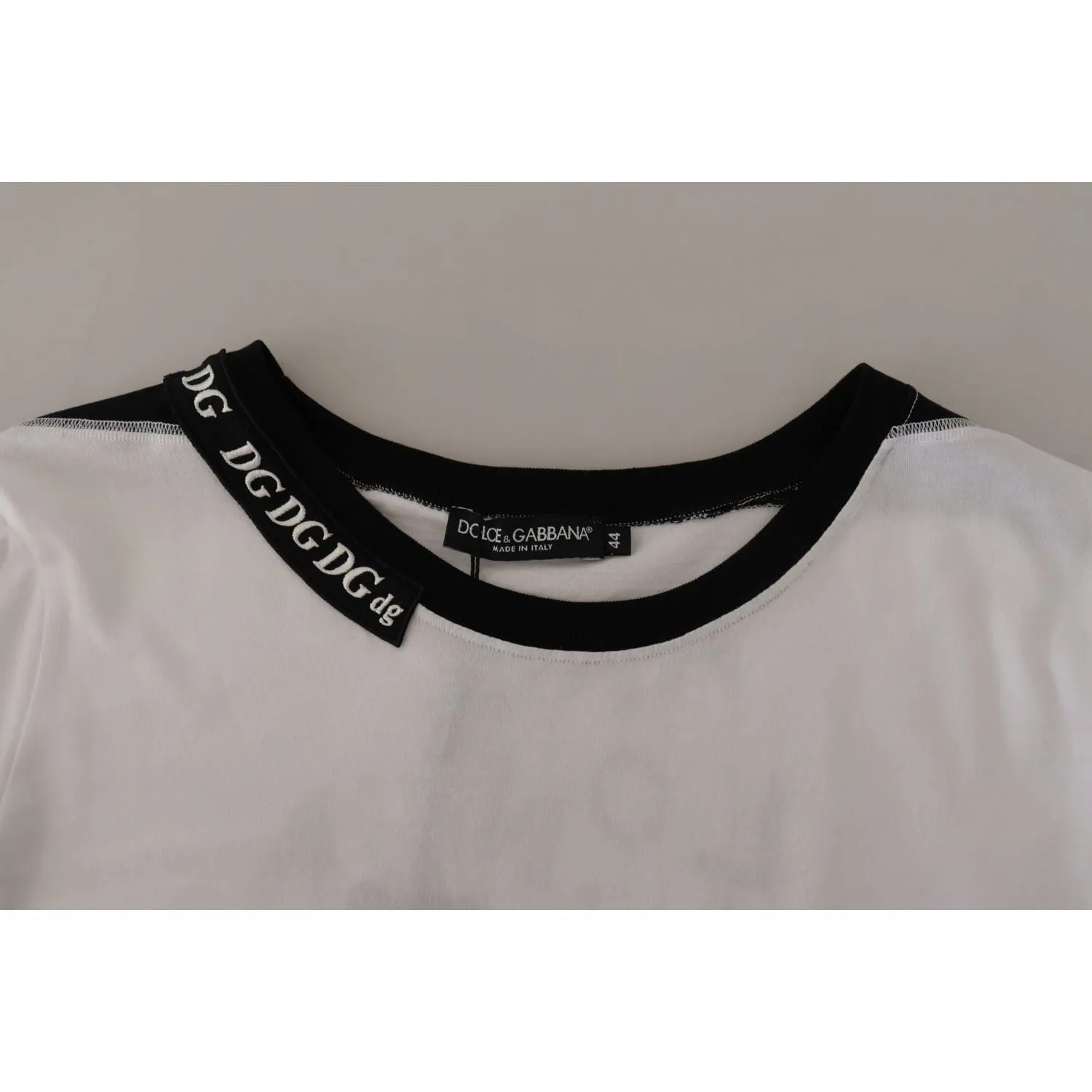 Dolce & Gabbana Elegant Round Neck Slogan Tee