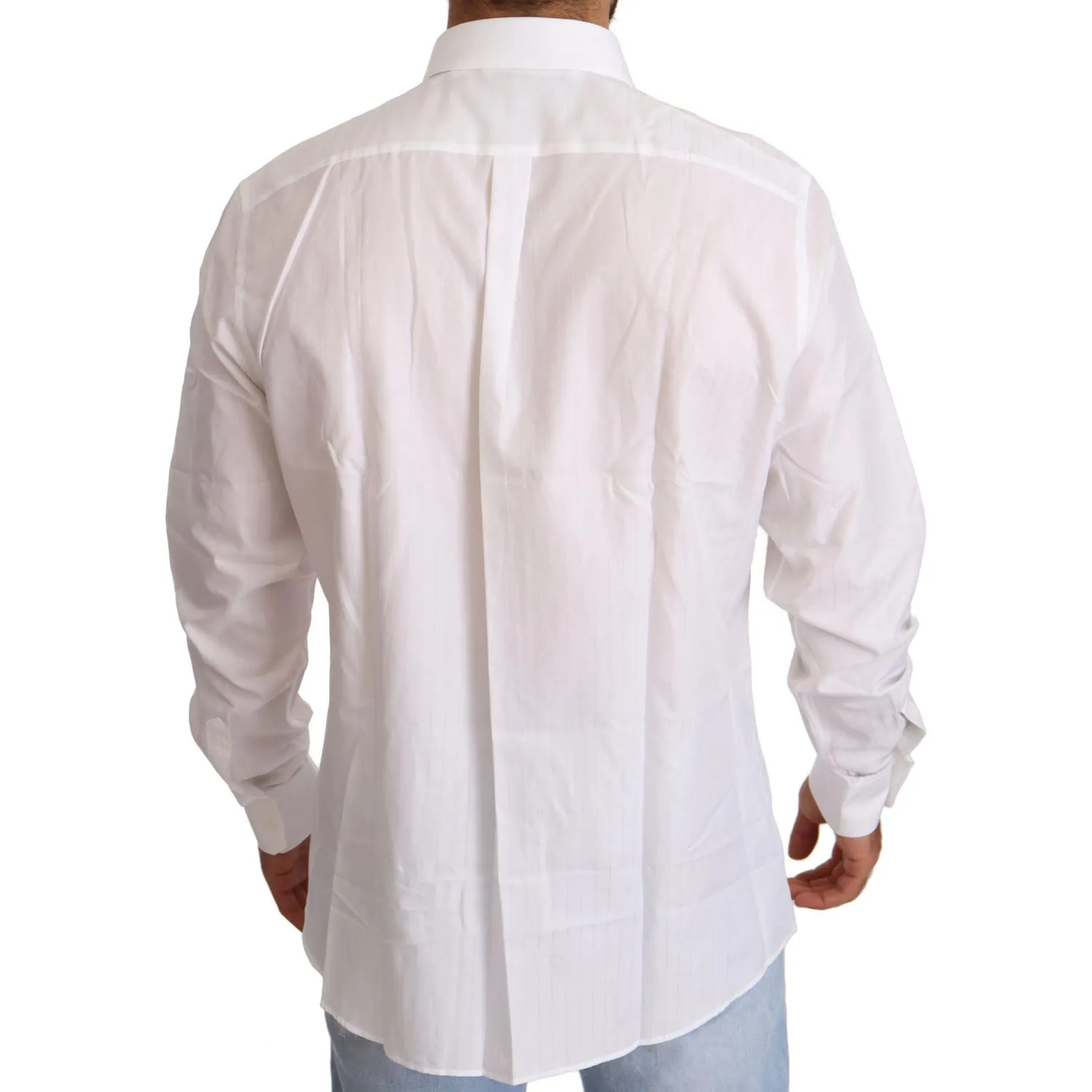 Dolce & Gabbana Elegant White Martini Fit Shirt