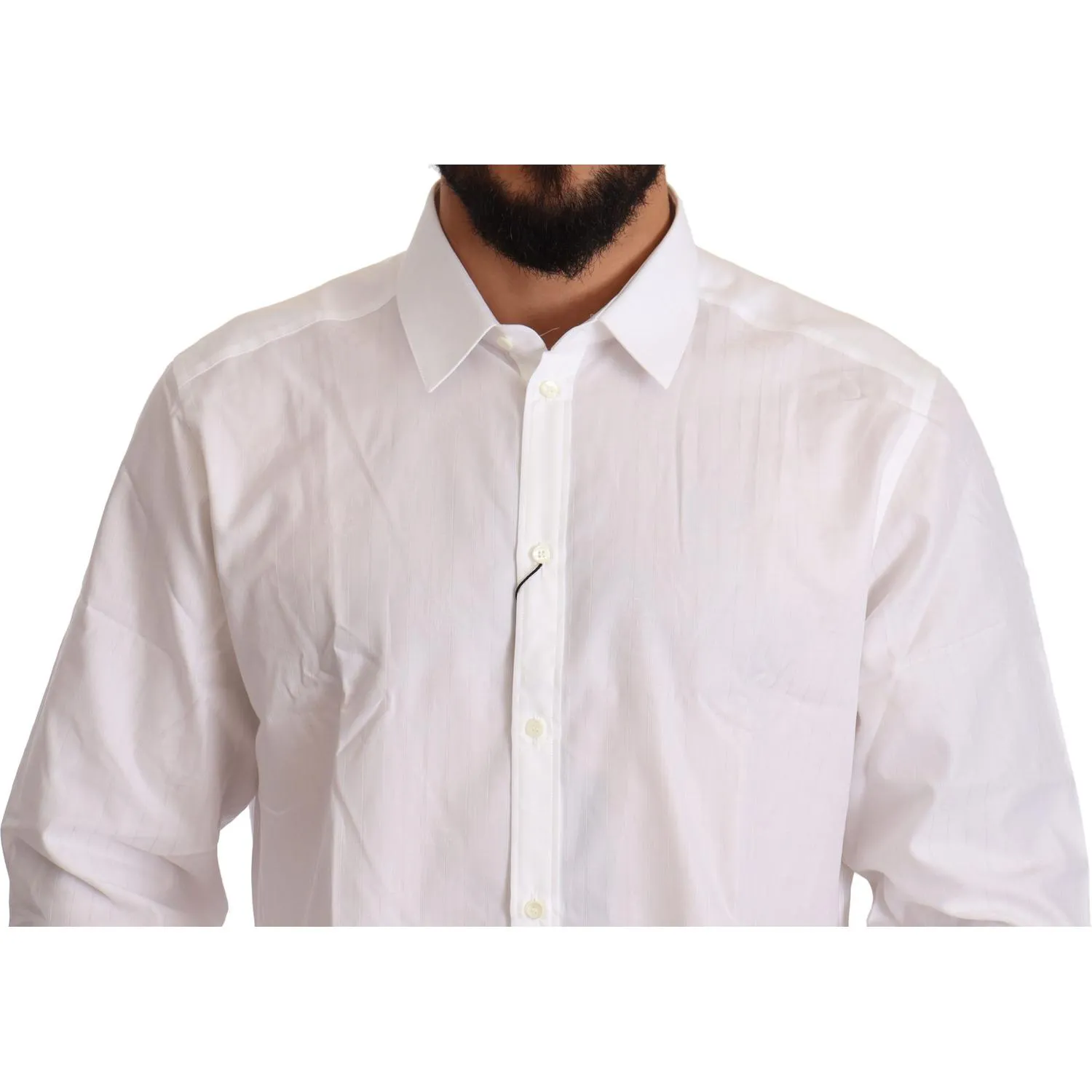 Dolce & Gabbana Elegant White Martini Fit Shirt